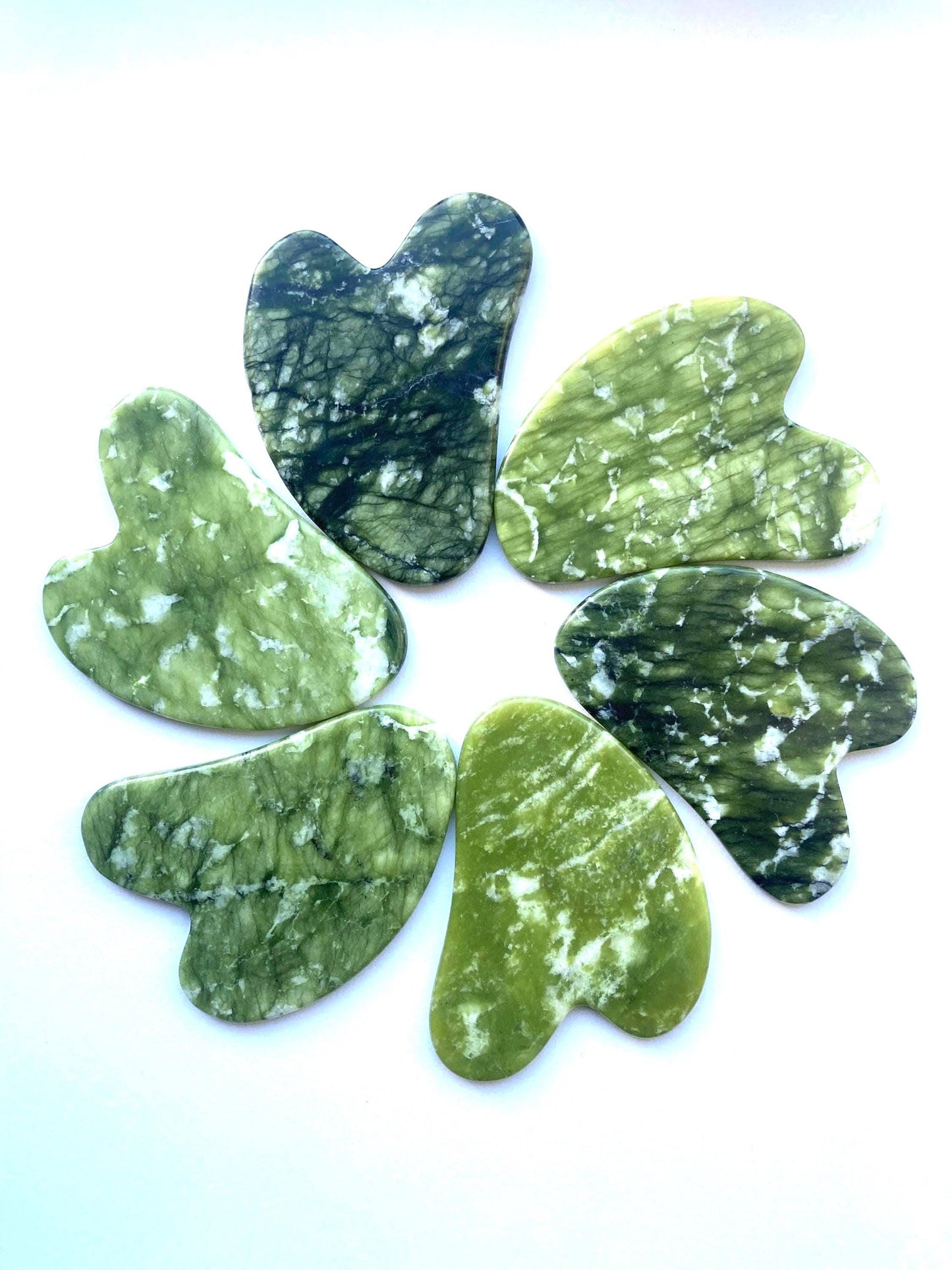 Natural Jade Gua Sha Stone: Heart Beauty Scraping Tool