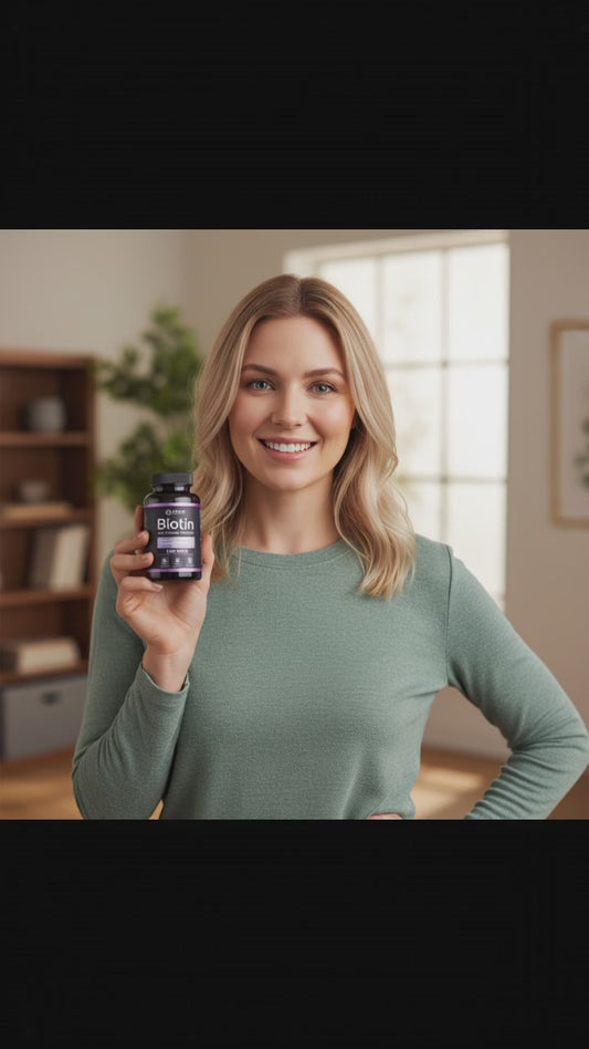 Biotin Hair Supplement Capsules for Hair Growth Strength & Shine